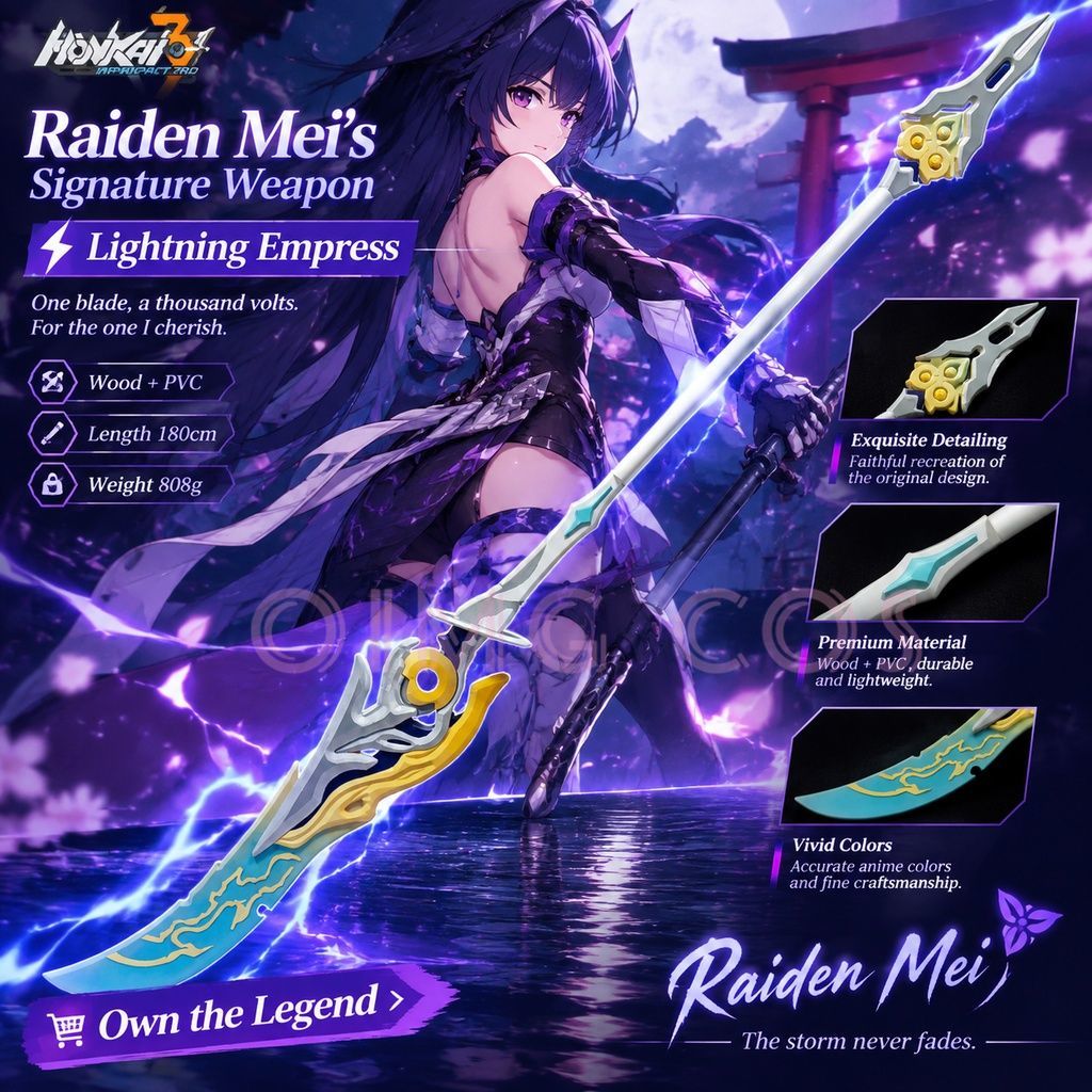 Cosplay Prop Knife - Honkai Impact 3rd Raiden Mei Xentinel