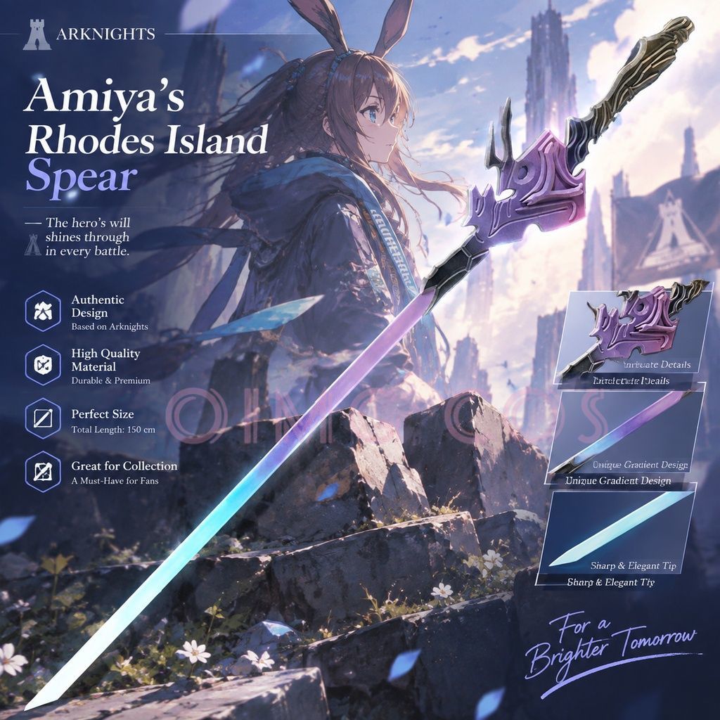 Arknights Amiya Cosplay Props  - Cosplay Prop Knife 评论和价格