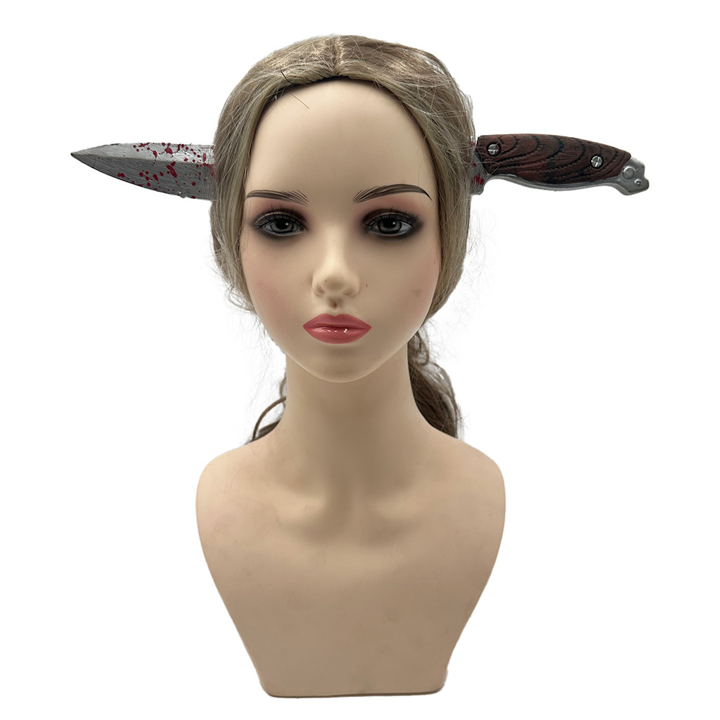 Halloween Fake Knife Headband  - Cosplay Prop Knife 评论和价格