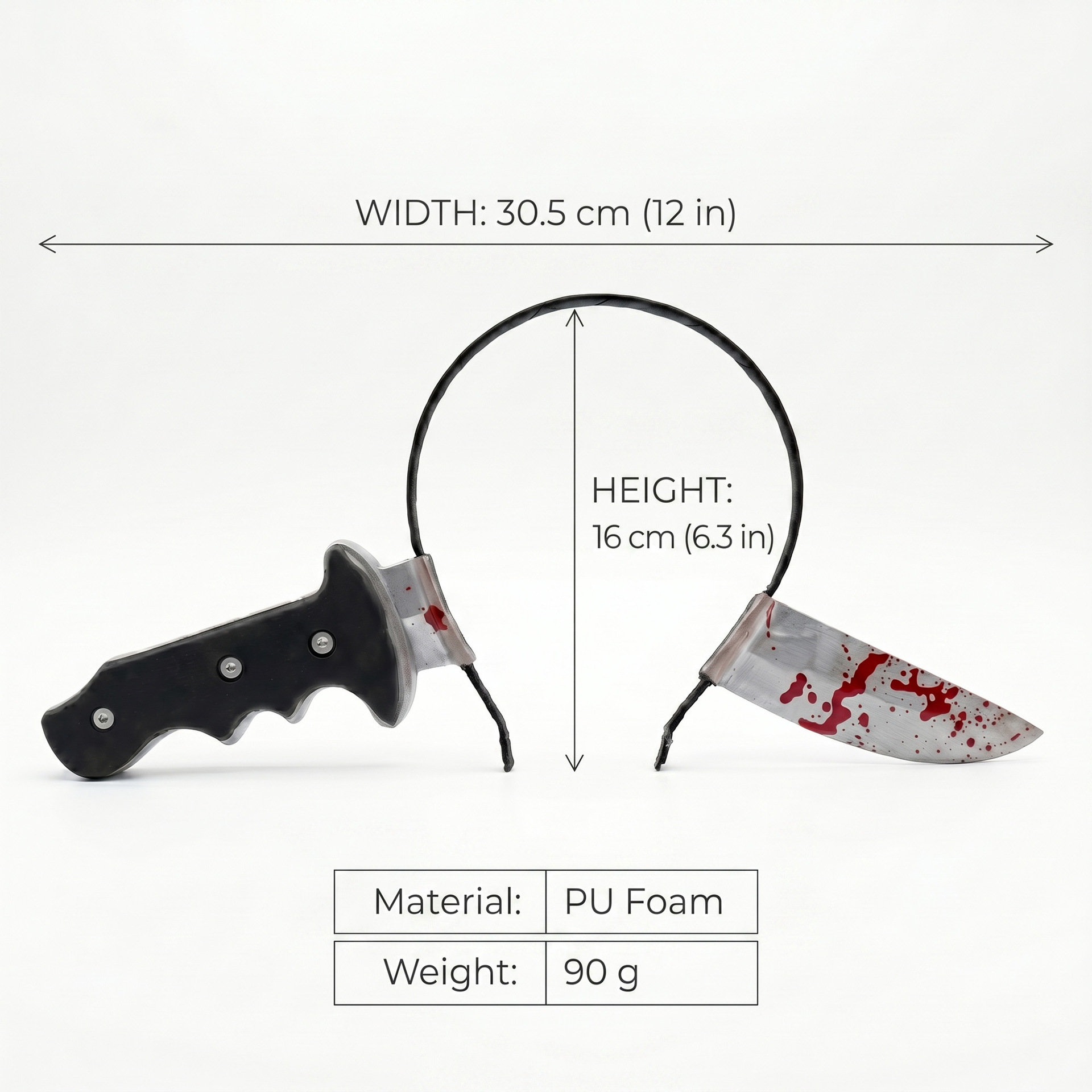 Halloween Fake Knife Headband  - Cosplay Prop Knife 评论和价格