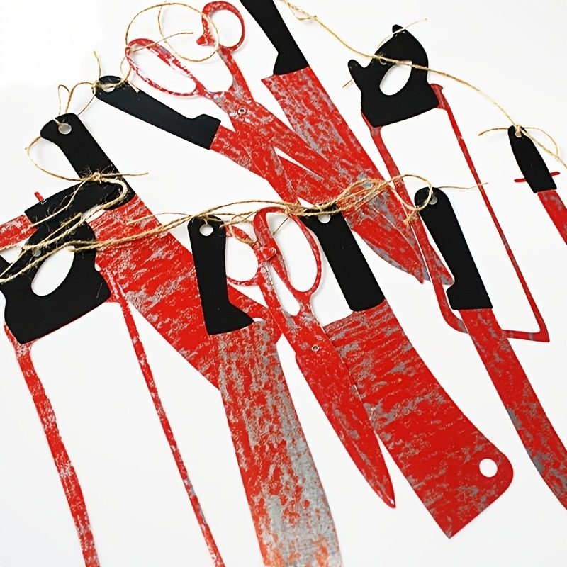 1-10Sets Halloween Blood Knife - Cosplay Prop Knife 评论和价格